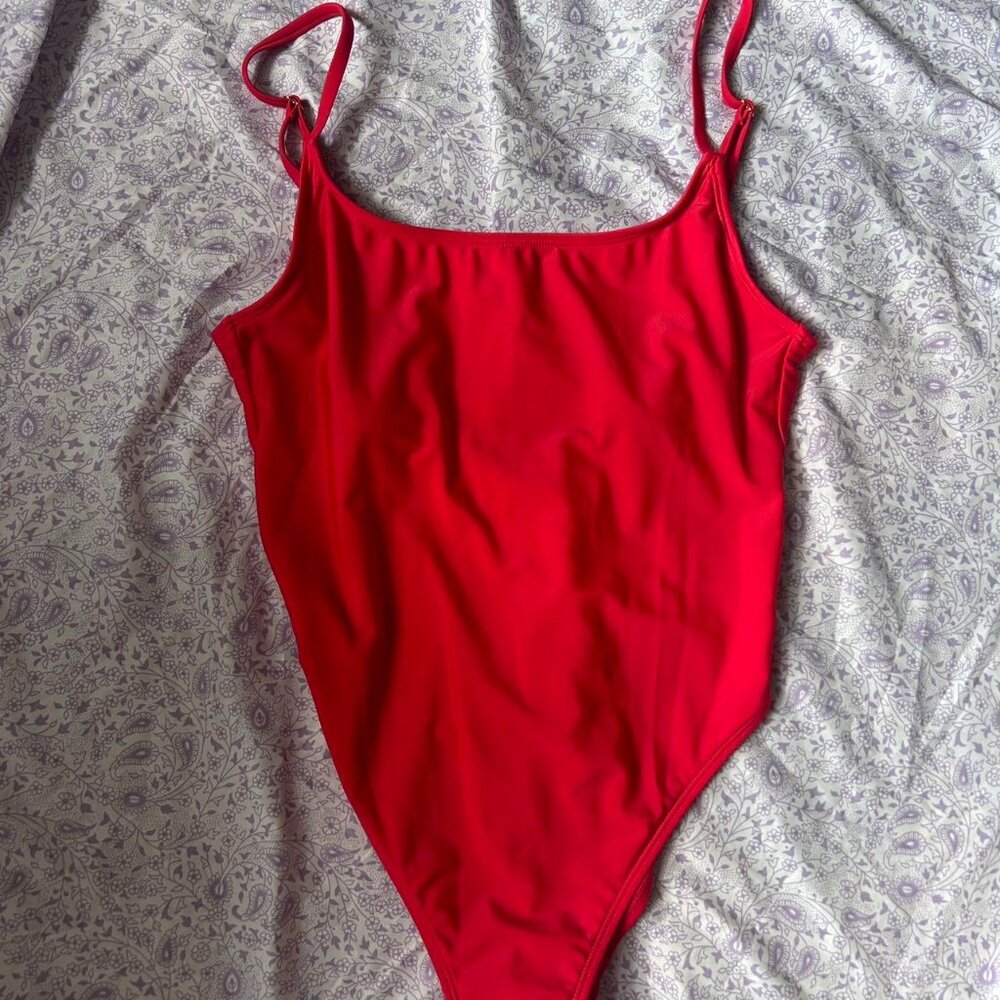 NWT barely touched Wild Fable red one piece swimsuit